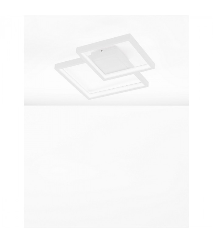 Porto Integrated LED Semi Flush Light Sandy White Steel Aluminium LED 19W 1342Lm 3000K-4