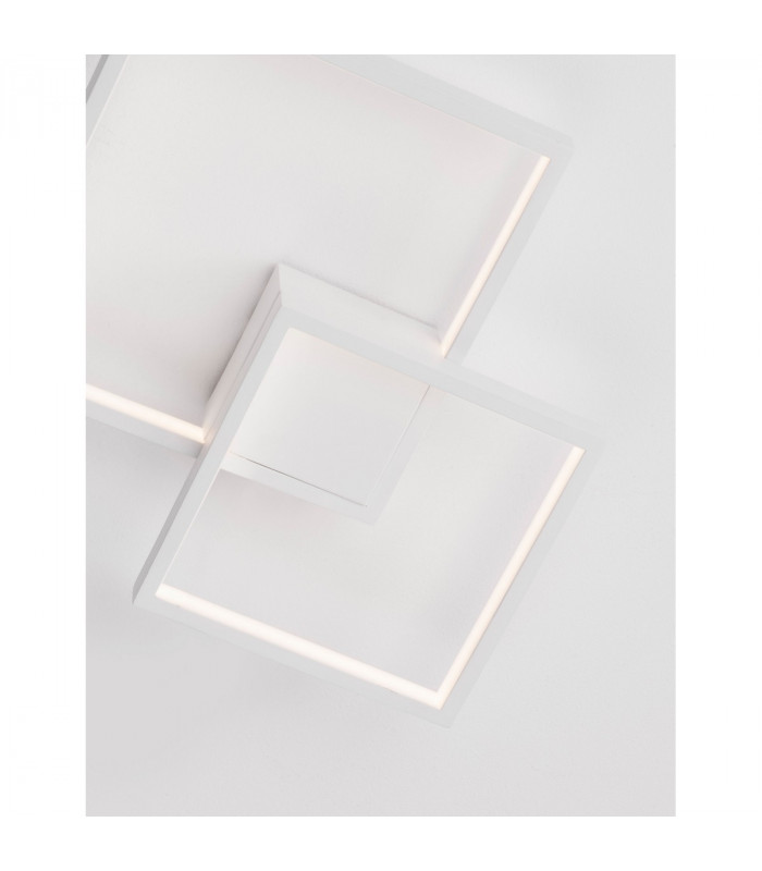 Porto Integrated LED Semi Flush Light Sandy White Steel Aluminium LED 19W 1342Lm 3000K-5