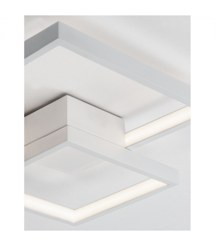 Porto Integrated LED Semi Flush Light Sandy White Steel Aluminium LED 19W 1342Lm 3000K-7