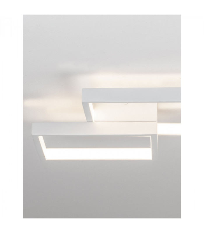 Porto Integrated LED Semi Flush Light Sandy White Steel Aluminium LED 19W 1342Lm 3000K-8