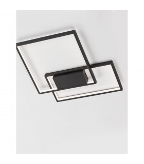 Porto Integrated LED Semi Flush Light Sandy Black Steel Aluminium LED 30W 2030Lm 3000K-2