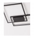Porto Integrated LED Semi Flush Light Sandy Black Steel Aluminium LED 30W 2030Lm 3000K-3