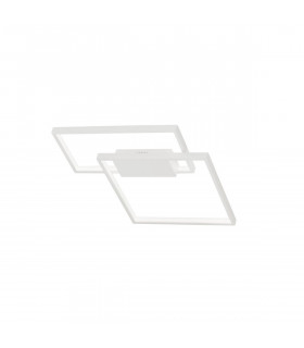 Porto Integrated LED Semi Flush Light Sandy White Steel Aluminium LED 30W 2030Lm 3000K-1