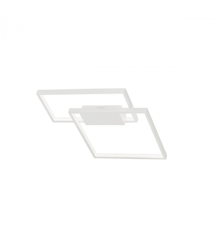 Porto Integrated LED Semi Flush Light Sandy White Steel Aluminium LED 30W 2030Lm 3000K-1