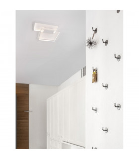 Porto Integrated LED Semi Flush Light Sandy White Steel Aluminium LED 30W 2030Lm 3000K-2
