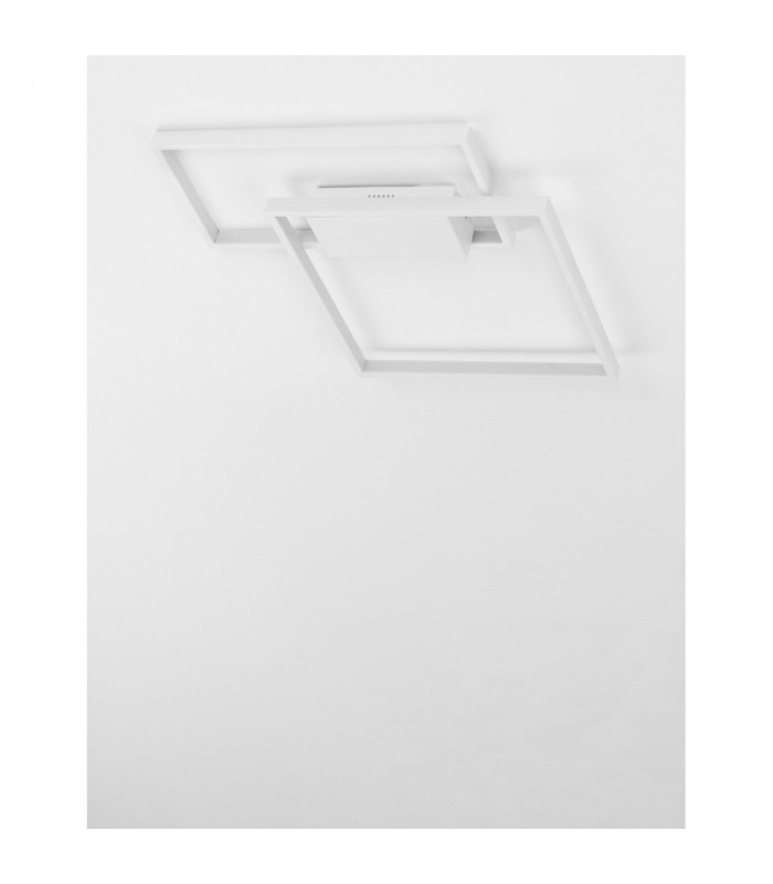 Porto Integrated LED Semi Flush Light Sandy White Steel Aluminium LED 30W 2030Lm 3000K-3