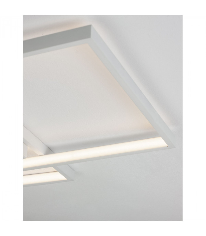 Porto Integrated LED Semi Flush Light Sandy White Steel Aluminium LED 30W 2030Lm 3000K-6