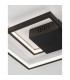 Porto 2 Square Integrated LED Semi Flush Light Sandy Black Steel Aluminium LED 30W 2030Lm 3000K-2