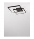 Porto 2 Square Integrated LED Semi Flush Light Sandy Black Steel Aluminium LED 30W 2030Lm 3000K-4