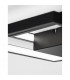 Porto 2 Square Integrated LED Semi Flush Light Sandy Black Steel Aluminium LED 30W 2030Lm 3000K-5