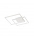 Porto 2 Square Integrated LED Semi Flush Light Sandy White Steel Aluminium LED 30W 203Lm 3000K-1