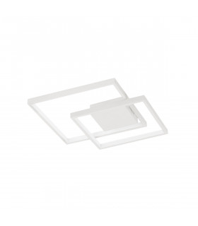 Porto 2 Square Integrated LED Semi Flush Light Sandy White Steel Aluminium LED 30W 203Lm 3000K-1