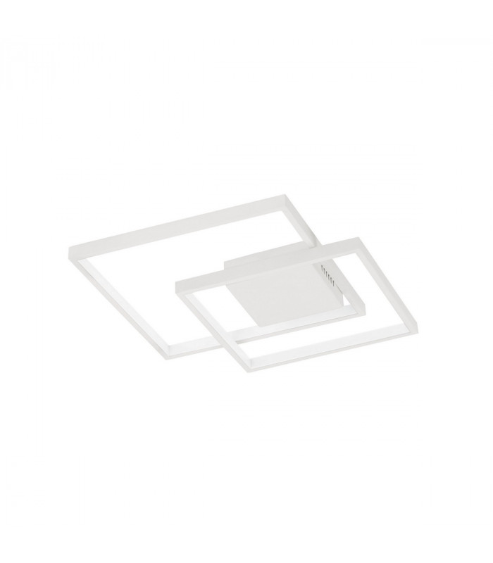 Porto 2 Square Integrated LED Semi Flush Light Sandy White Steel Aluminium LED 30W 203Lm 3000K-1