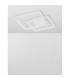 Porto 2 Square Integrated LED Semi Flush Light Sandy White Steel Aluminium LED 30W 203Lm 3000K-3