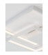 Porto 2 Square Integrated LED Semi Flush Light Sandy White Steel Aluminium LED 30W 203Lm 3000K-5