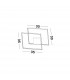 Porto 2 Square Integrated LED Semi Flush Light Sandy White Steel Aluminium LED 30W 203Lm 3000K-7