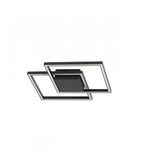 Bilbao Integrated LED Semi Flush Light Matt Black Aluminium LED 25W 1600Lm 3000K-1