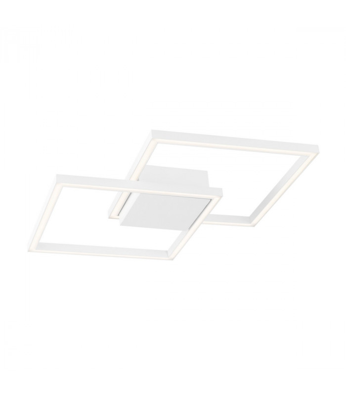 Bilbao Integrated LED Semi Flush Light White Aluminium LED 25W 1600Lm 3000K-1