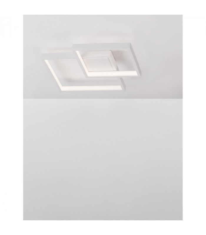 Bilbao Integrated LED Semi Flush Light White Aluminium LED 25W 1600Lm 3000K-3