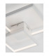 Bilbao Integrated LED Semi Flush Light White Aluminium LED 25W 1600Lm 3000K-5