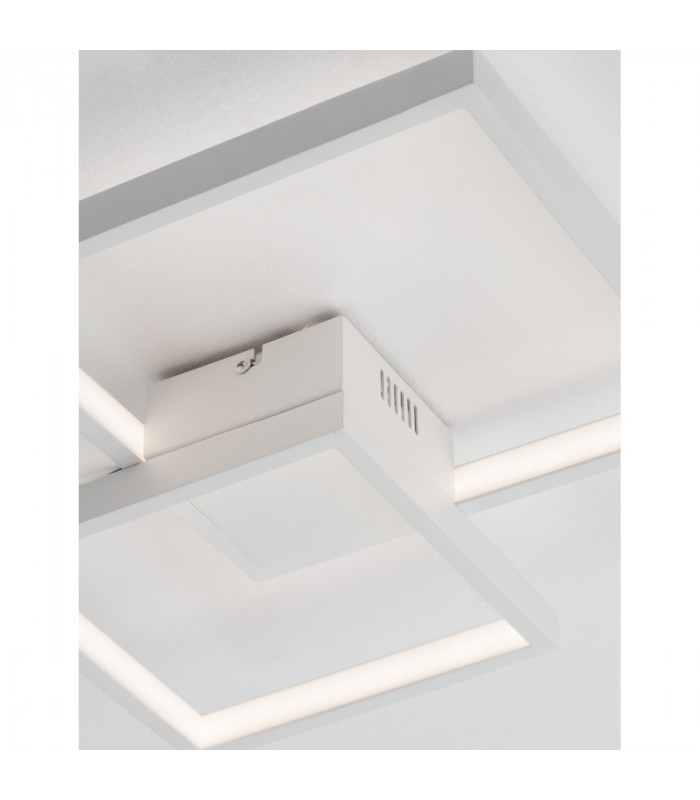 Bilbao Integrated LED Semi Flush Light White Aluminium LED 25W 1600Lm 3000K-5