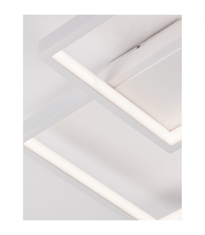 Bilbao Integrated LED Semi Flush Light White Aluminium LED 25W 1600Lm 3000K-6