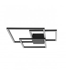 Bilbao Integrated LED Semi Flush Light Matt Black Aluminium LED 42W 2650Lm 3000K-1