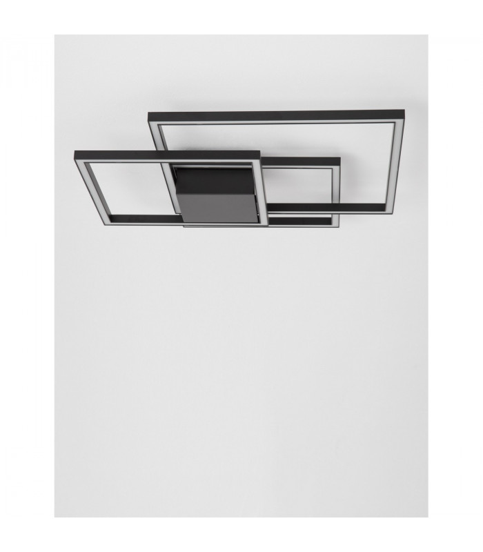 Bilbao Integrated LED Semi Flush Light Matt Black Aluminium LED 42W 2650Lm 3000K-3