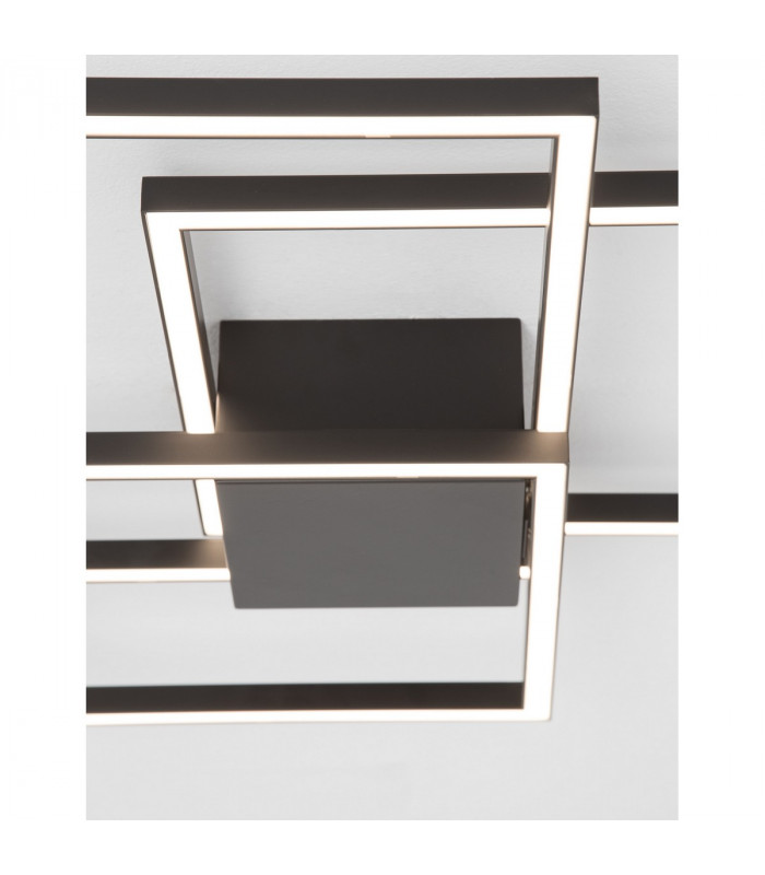 Bilbao Integrated LED Semi Flush Light Matt Black Aluminium LED 42W 2650Lm 3000K-5