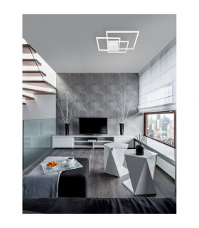 Bilbao Integrated LED Semi Flush Light White Aluminium LED 42W 2650Lm 3000K-2