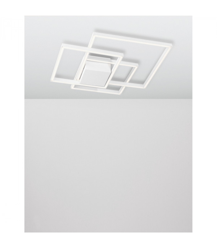 Bilbao Integrated LED Semi Flush Light White Aluminium LED 42W 2650Lm 3000K-3