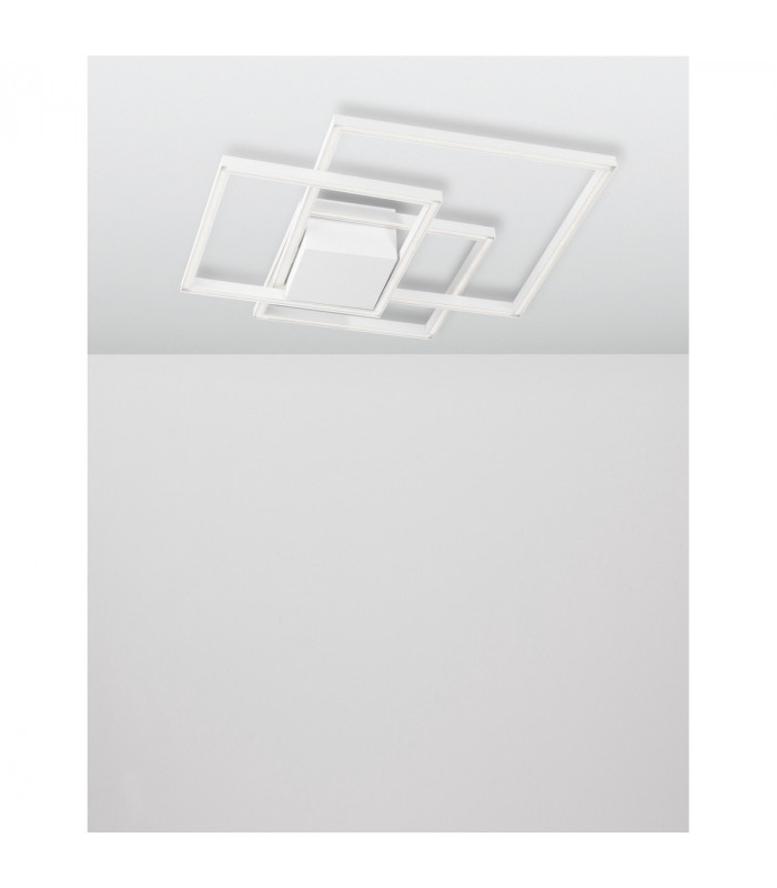 Bilbao Integrated LED Semi Flush Light White Aluminium LED 42W 2650Lm 3000K-4