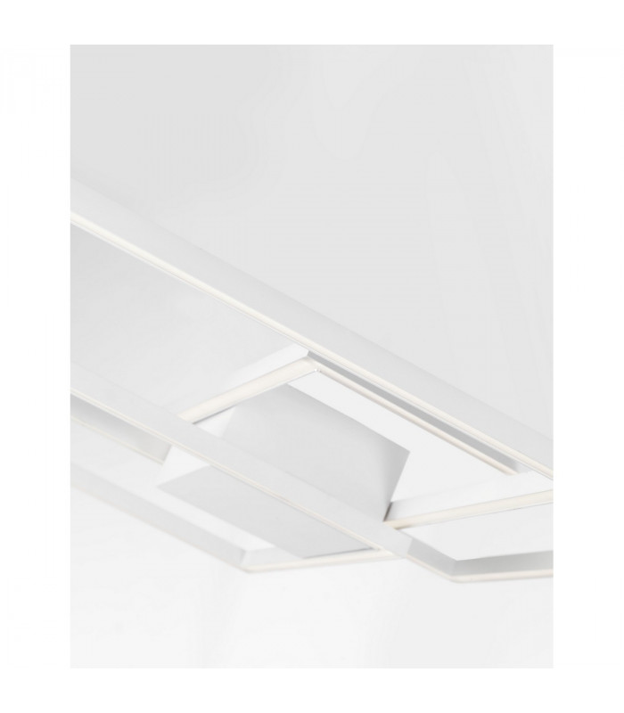 Bilbao Integrated LED Semi Flush Light White Aluminium LED 42W 2650Lm 3000K-5