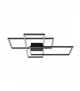 Bilbao Integrated LED Semi Flush Light Matt Black Aluminium LED 55W 3550Lm 3000K-1