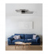 Bilbao Integrated LED Semi Flush Light Matt Black Aluminium LED 55W 3550Lm 3000K-2