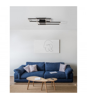 Bilbao Integrated LED Semi Flush Light Matt Black Aluminium LED 55W 3550Lm 3000K-2