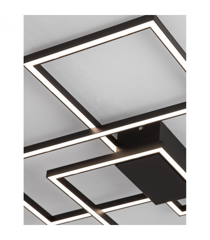 Bilbao Integrated LED Semi Flush Light Matt Black Aluminium LED 55W 3550Lm 3000K-6