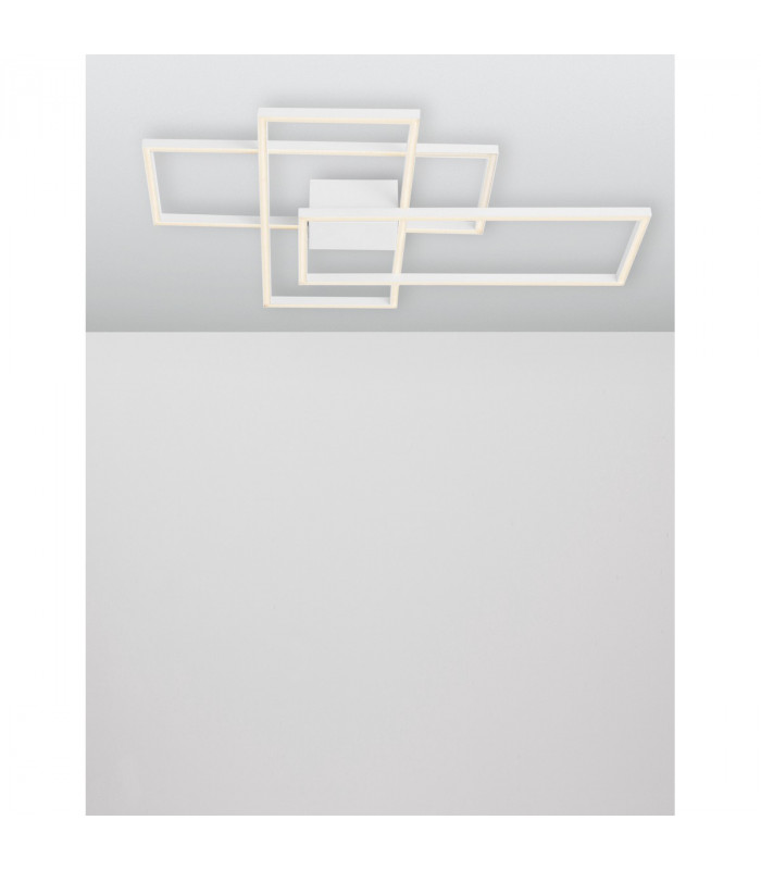 Bilbao Integrated LED Semi Flush Light White Aluminium LED 55W 3550Lm 3000K-4