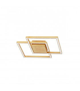 Bilbao Integrated LED Semi Flush Light Golden Leaf Aluminium LED 25W 1600Lm 3000K-1