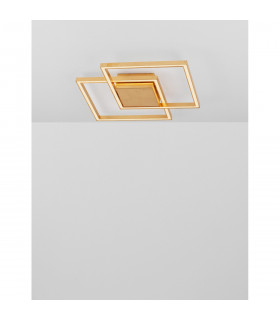 Bilbao Integrated LED Semi Flush Light Golden Leaf Aluminium LED 25W 1600Lm 3000K-2