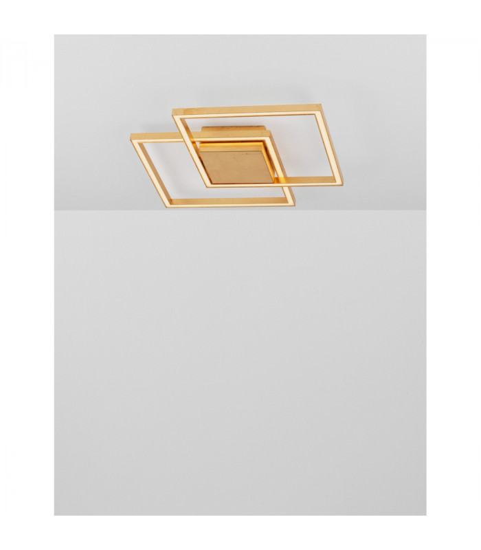 Bilbao Integrated LED Semi Flush Light Golden Leaf Aluminium LED 25W 1600Lm 3000K-2
