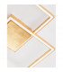 Bilbao Integrated LED Semi Flush Light Golden Leaf Aluminium LED 25W 1600Lm 3000K-5