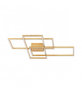 Bilbao Integrated LED Semi Flush Light Golden Leaf Aluminium LED 55W 3550Lm 3000K-1