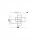 Bilbao Integrated LED Semi Flush Light Golden Leaf Aluminium LED 55W 3550Lm 3000K-8