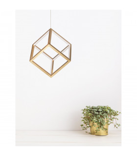 Gabbia Integrated LED Pendant Ceiling Light Gold Aluminium Silicone LED 45W 3375Lm 3000K-2