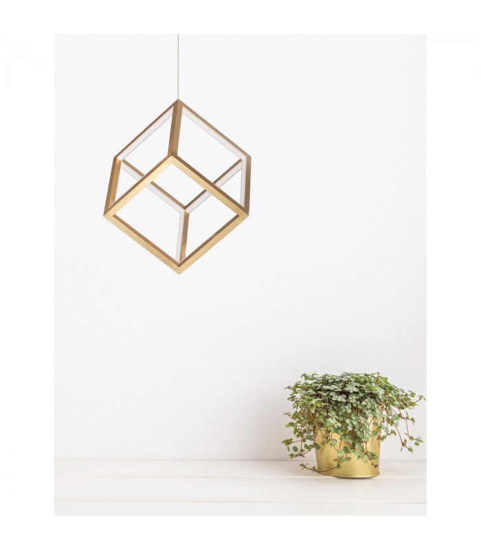Gabbia Integrated LED Pendant Ceiling Light Gold Aluminium Silicone LED 45W 3375Lm 3000K-2