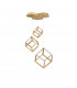 Gabbia Integrated LED Pendant Ceiling Light Gold Aluminium Silicone LED 110W 8250Lm 3000K-1