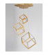 Gabbia Integrated LED Pendant Ceiling Light Gold Aluminium Silicone LED 110W 8250Lm 3000K-4