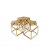 Gabbia Integrated LED Semi Flush Light Gold Aluminium Silicone LED 110W 8250Lm 3000K-1