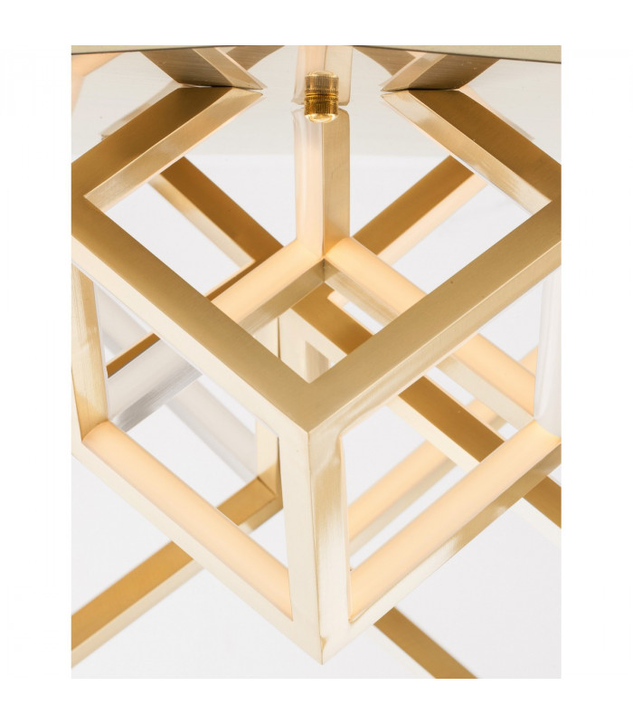 Gabbia Integrated LED Semi Flush Light Gold Aluminium Silicone LED 110W 8250Lm 3000K-3